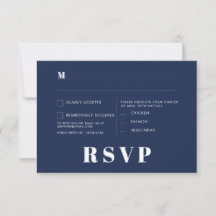 Cartões de RSVP de Casamento Minimalista