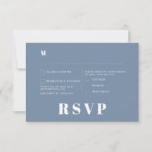 Cartões de RSVP de Casamento Minimalista