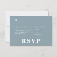 Cartões de RSVP de Casamento Minimalista