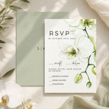 Cartões de RSVP de Casamento Orquídea