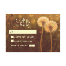 cartões de RSVP de casamento rústico com dentes-de