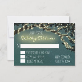 Cartões de RSVP de Casamento Rústico com Galho de