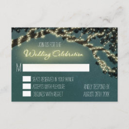 Cartões de RSVP de Casamento Rústico de Galho de Á