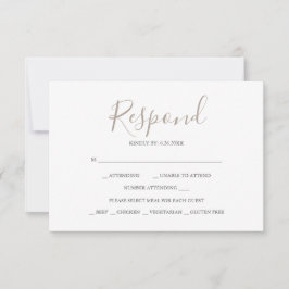Cartões de RSVP de Resposta Neutra