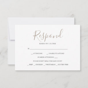 Cartões de RSVP de Resposta Neutra