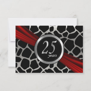Cartões de RSVP Exóticos para Bodas de Prata de 25