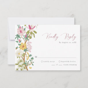 Cartões de RSVP Florais Vintage