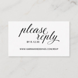 Cartões de RSVP Online de Casamento | Elegantes Es
