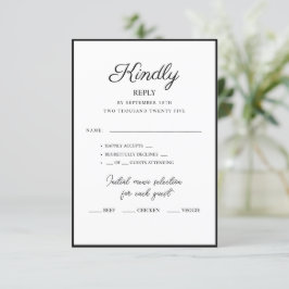 Cartões de RSVP para casamento.