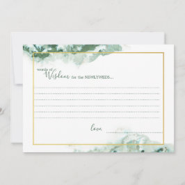 Cartões de Sabedoria de Casamento Dourado do Márma