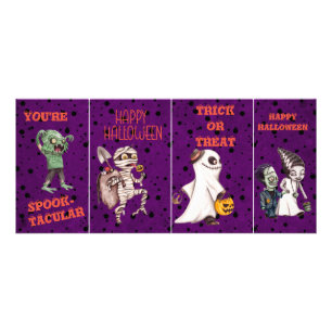 Cartões de Sala de Aula de Halloween de Spooky Cre