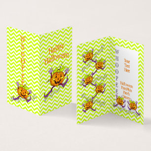 Cartões de Sala de Aula de Pumpkin do Halloween Da