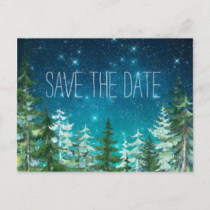 Cartões de Salvar do Casamento Noturno Floresta Lu