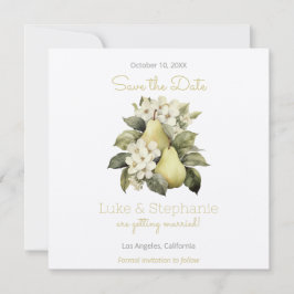 Cartões de Salve a Data Quadrados Brown & Green Pe