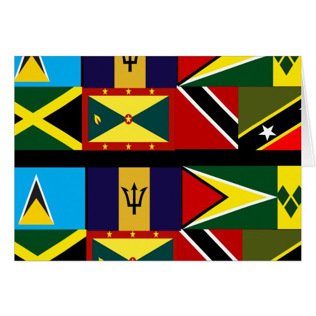 Cartões de saudação Caribana (Frente Horizontal)