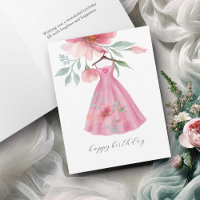 Cartões de saudação com aquarela Feliz Aniversário
