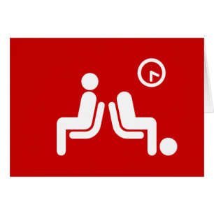 Cartões de saudação com sinal de espera longo