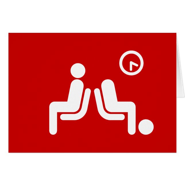 Cartões de saudação com sinal de espera longo (Frente Horizontal)