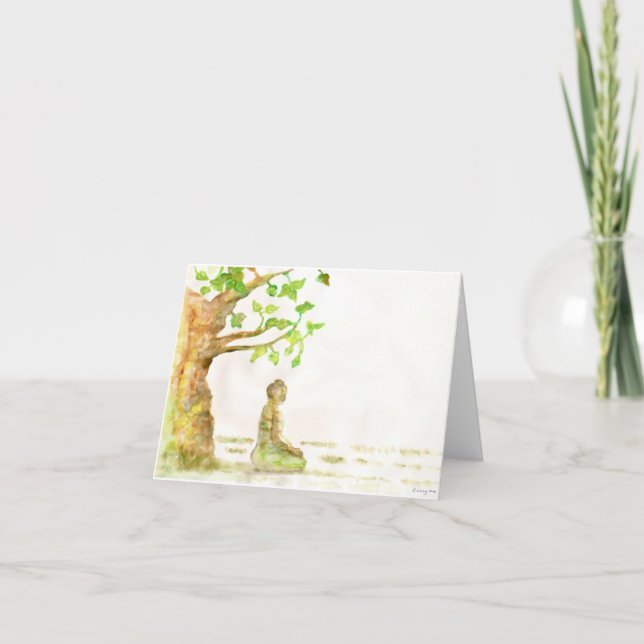 Cartões de saudação da árvore Bodhi (Frente)