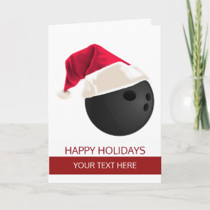 Cartões de saudação da bola de boliche de Natal