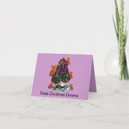 Cartões de saudação da manhã de Natal em Koalas