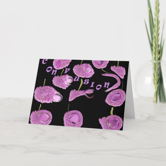 Cartões de saudação de abstrato de Confusão (Frente)