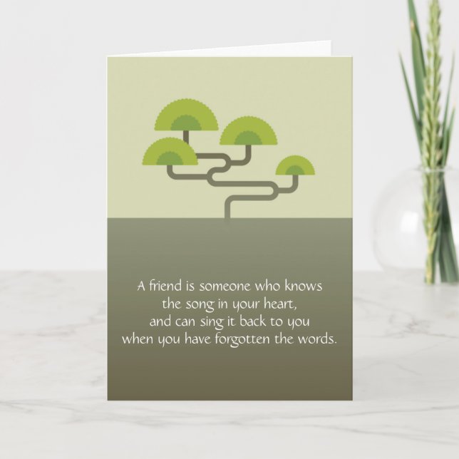 Cartões de saudação de amizade (Frente)