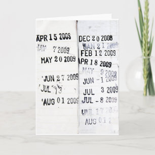 Cartões de saudação de carimbo de data de bibli