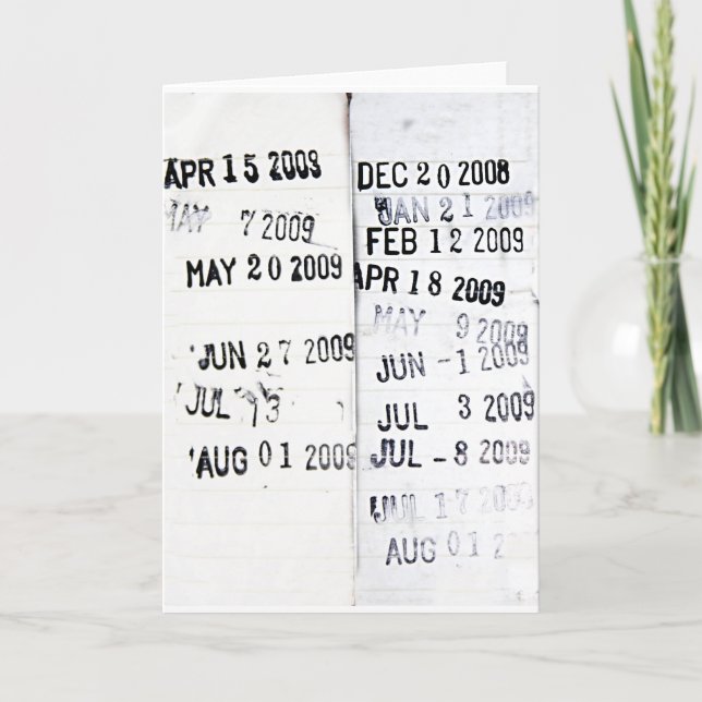 Cartões de saudação de carimbo de data de bibliote (Frente)