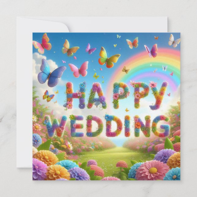 Cartões de Saudação de Casamento Bonito (Frente)