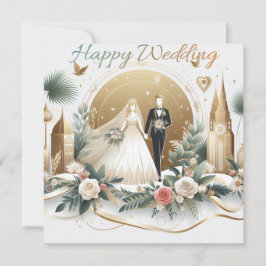 Cartões de Saudação de Casamento Feliz