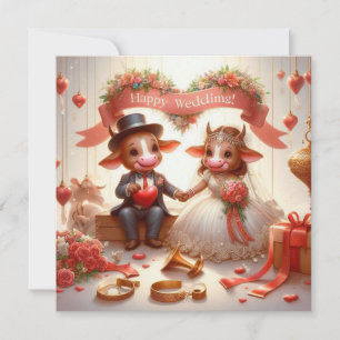 Cartões de Saudação de Casamento Feliz