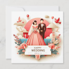 Cartões de Saudação de Casamento Feliz