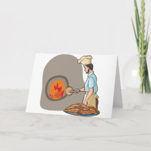 Cartões de Saudação de Chef de Pizza
