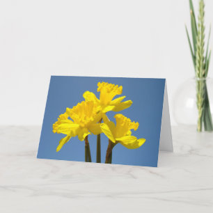 Cartões de Saudação de Daffodils Amarelos Primaver