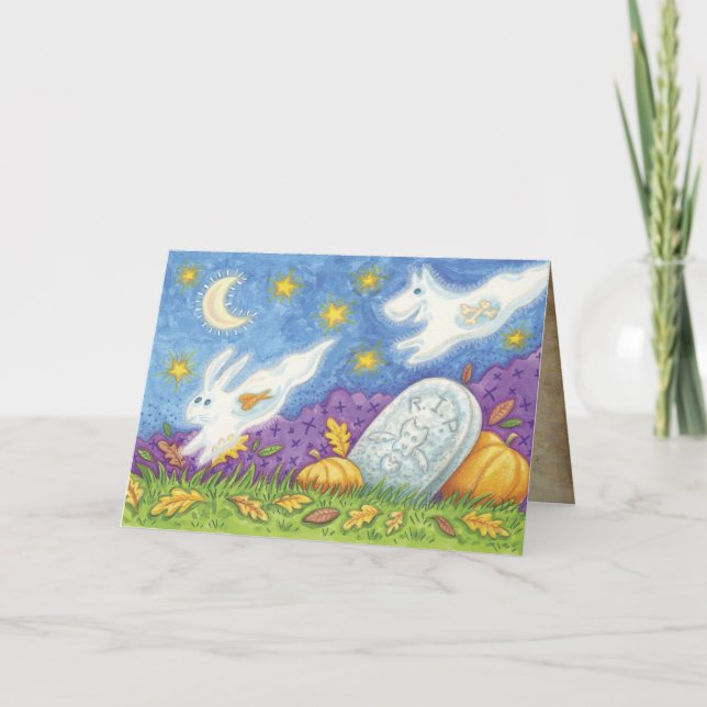 Cartões de saudação de Dia das Bruxas (Frente)