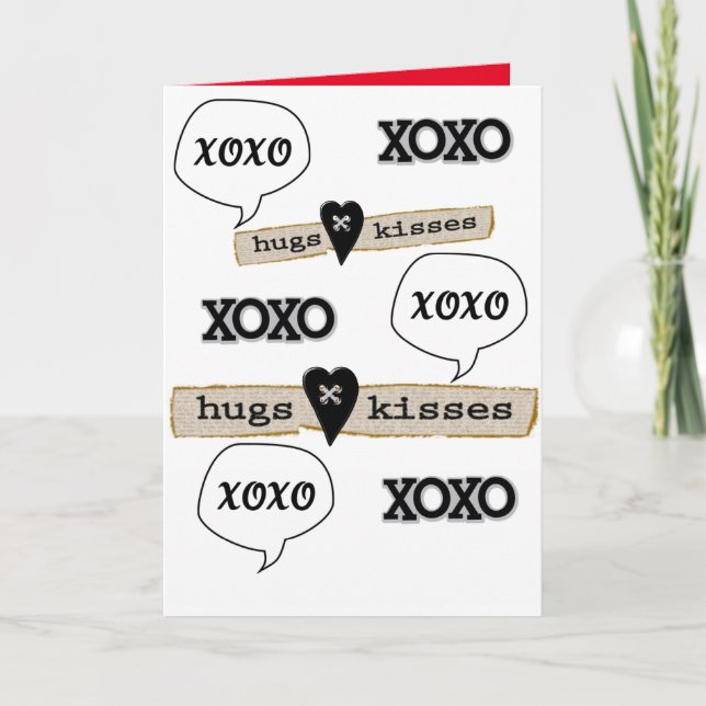 Cartões de saudação de dia de os namorados Xoxo Co (Frente)