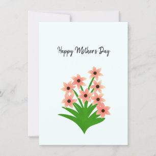 Cartões de saudação de flores cor de pêssego