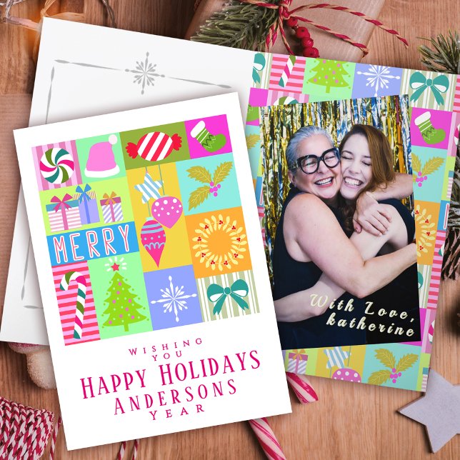 Cartões de Saudação de Foto do Calendário Antecipa (Christmas Advent Calendar Design.)