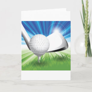 Cartões de saudação de Golf Ball e Teerão
