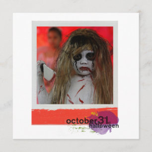 Cartões de saudação de halloween com fotografia qu