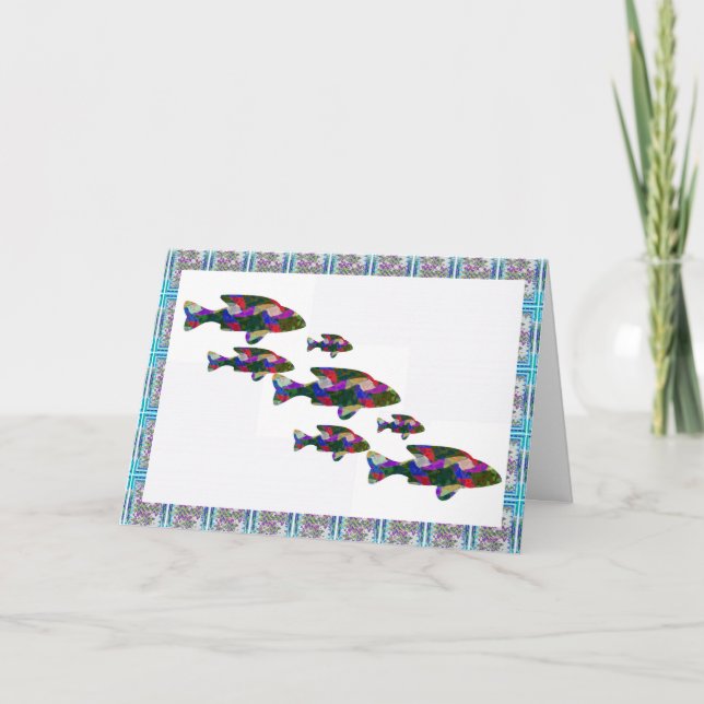 Cartões de saudação de impressões felizes (Frente)