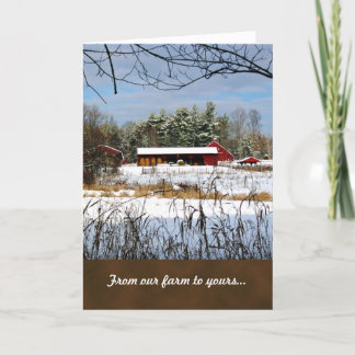 Cartões de saudação de Natal da Fazenda Red Barn
