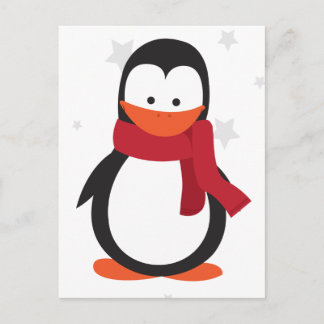 cartões de saudação de natal de pinguins de invern