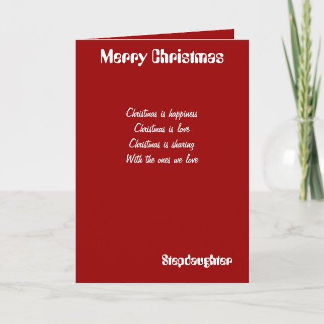 Cartões de saudação de Natal StepFilha (Frente)