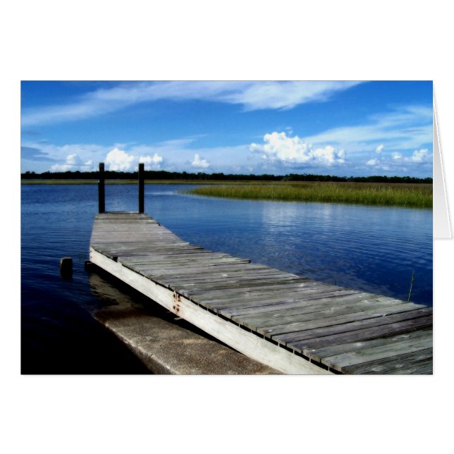 Cartões de saudação de pata de pesca (Frente Horizontal)