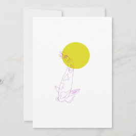 Cartões de saudação de peixe-Koi minimo personaliz