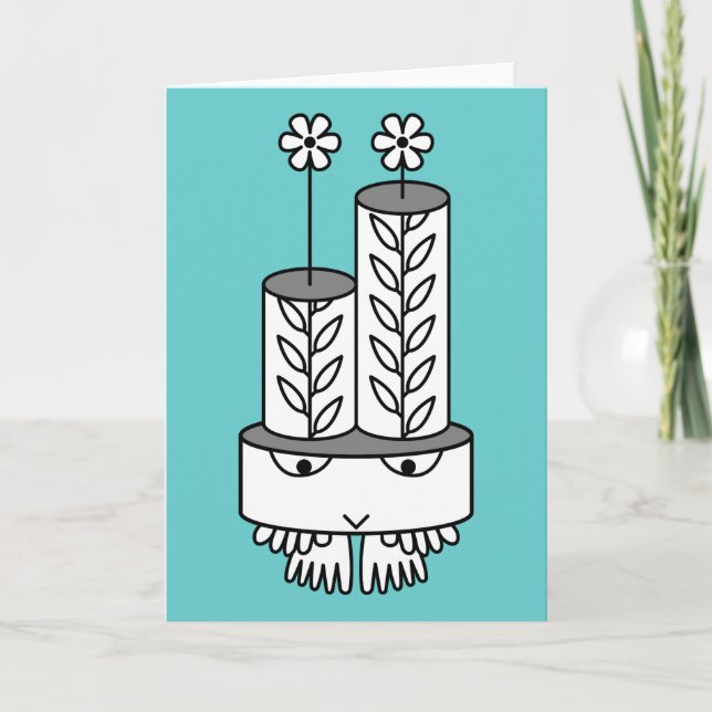 Cartões de saudação de personagem de desenho anima (Frente)