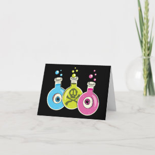 Cartões de saudação de química do Dia das Bruxas