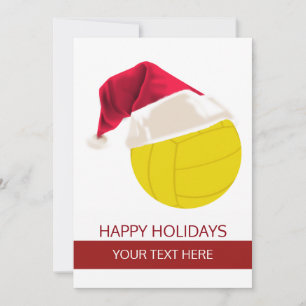 Cartões de saudação de Santa Hat de voleibol de Na